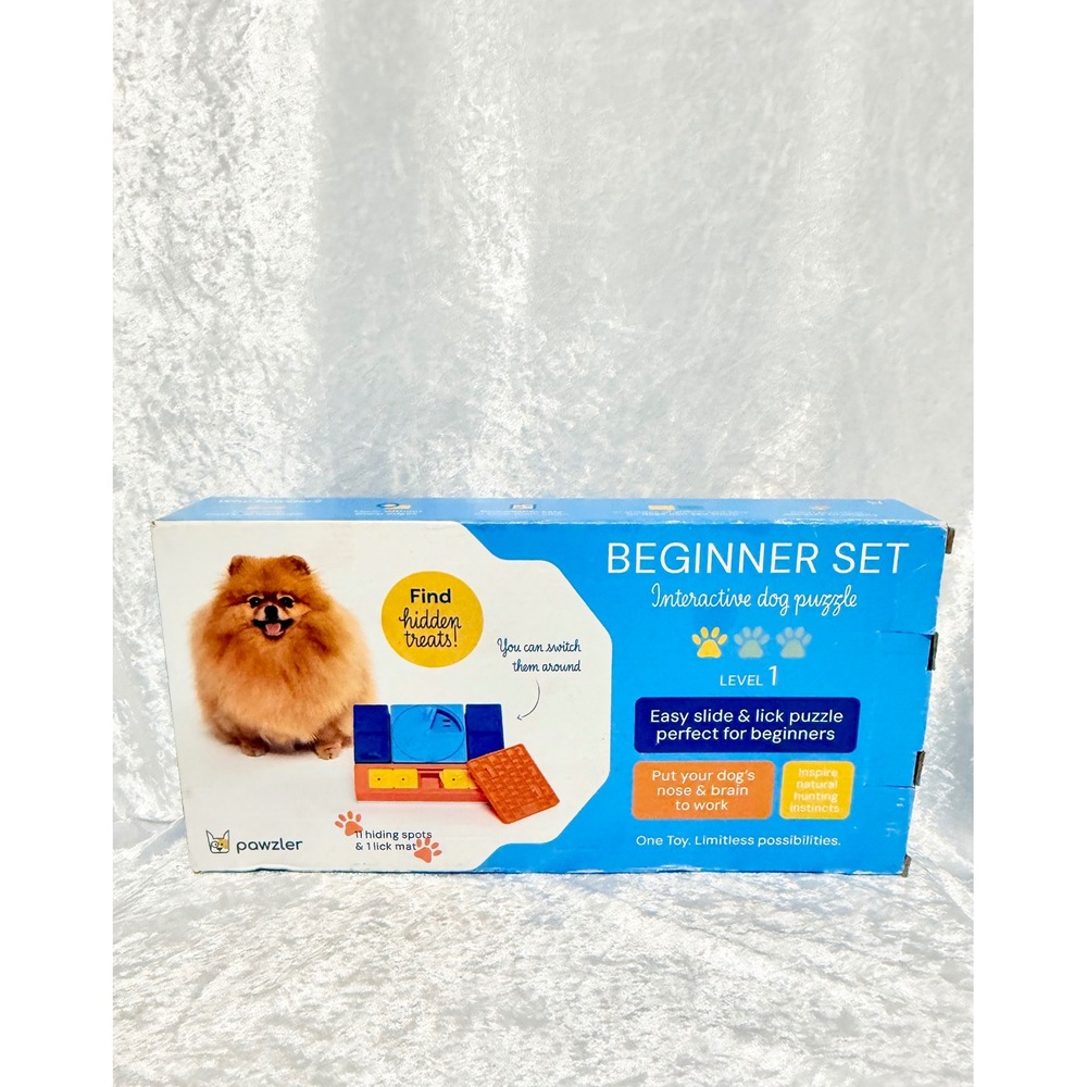 Pawzler Beginner Set Interactive Dog Puzzle Level 1 Modular Treat Toy Multicolor
